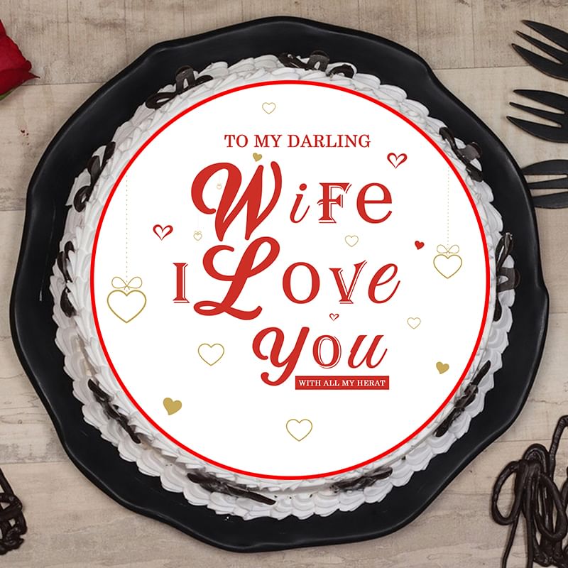 To My Darling Wife Poster Cake